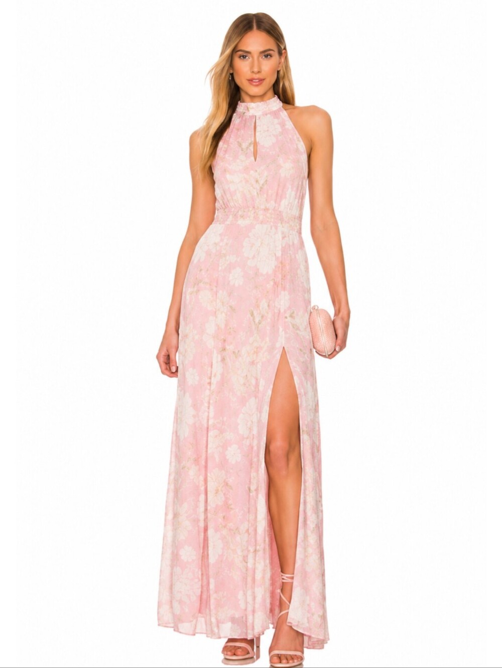 NWT Yumi Kim Wayfarer Pink High Demand Halter Back Maxi Dress